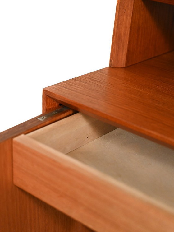 Image 1 of Scandinavische teakhouten boekenkast met kastje, jaren 1950-1960