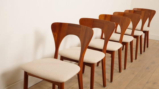 Image 1 of 6 x eetkamerstoel | Koefoeds Hornslets | Niels Koefoed | Model Peter | Teak
