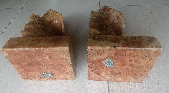 Image 1 of Italian alabaster bookends (1960s)