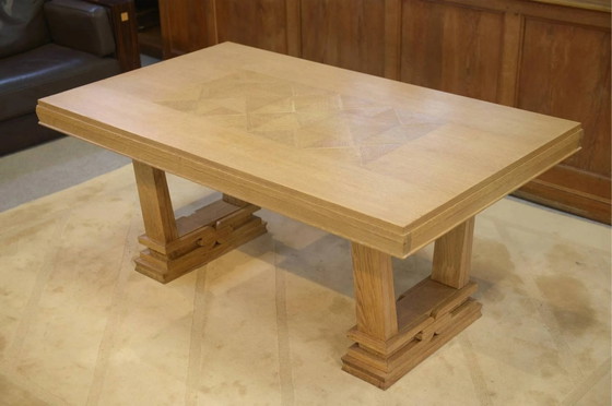 Eichentisch dekorative Kunst 1940er Jahre – Esstische, Holz, Art Deco (photo 11 of 15)