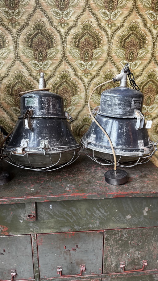 Lampe de mine industrielle vintage "Mesko" Szarzysko