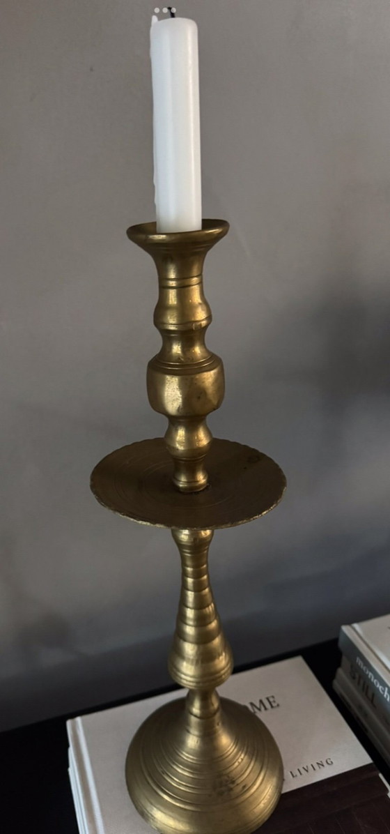 Image 1 of Candelabro marroquí de cobre pesado hecho a mano en Marrakech