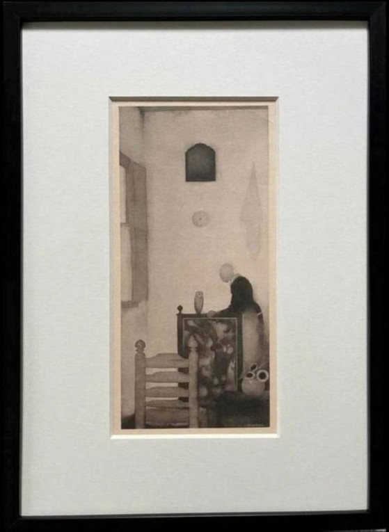 Image 1 of Jan Mankes 1889-1920 / Heliogravure originale Madre nella stanza 1923
