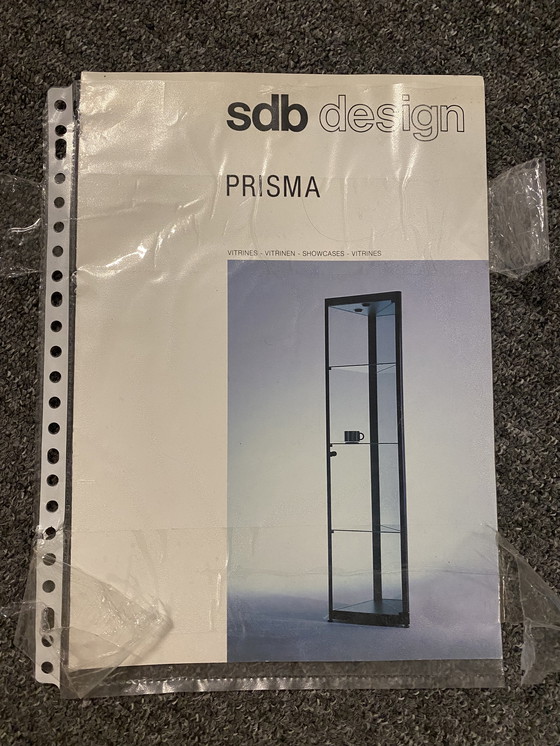 Image 1 of Glazen hoekvitrine (prisma) met verlichting | sdb-ontwerp