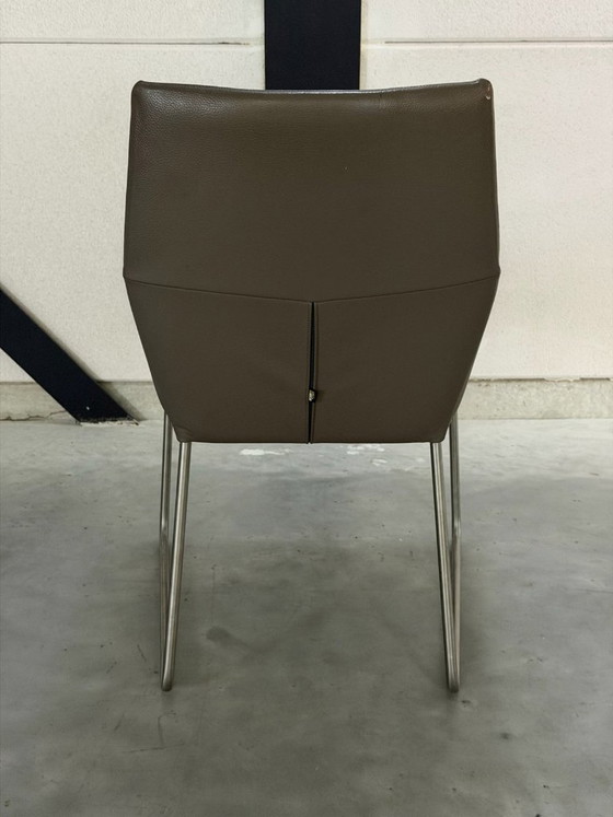 Set Design On Stock Vico - come nuovo – Sedie da pranzo, polished steel, Pelle (photo 7 of 12)