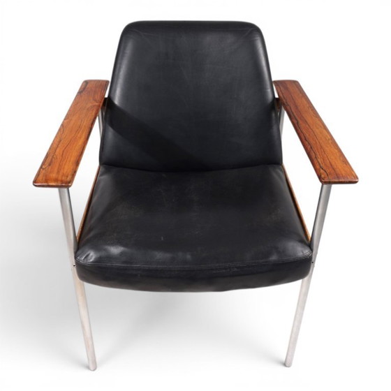 Image 1 of Leren fauteuil van Sven Ivar Dysthe voor Dokka Møbler, 1960