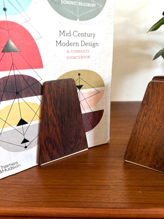 6x fermalibri vintage in palissandro, Kai Kristiansen ‘60, Librerie, Metallo, Legno, Marrone (foto 5 di 6)