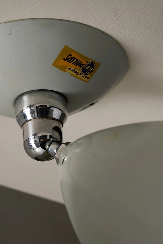 Set di 2 Lampade Coniche Direzionali da Parete o Soffitto Philips, Belgio, ca. anni '50, Applique, Metallo (foto 3 di 5)