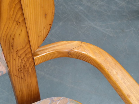 Image 1 of Ensemble de 8 fauteuils de salle à manger en pin de style postmoderne tchèque, années 1970