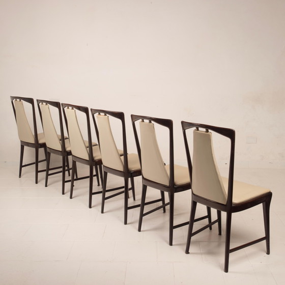 Osvaldo Borsani Sedie da Pranzo Italiane Mid Century in Mogano Tinto per ABV 1950 – Wood, Mid Century Modern (photo 13 of 20)