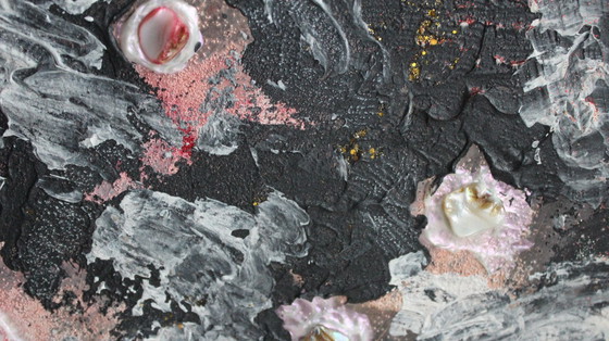 Image 1 of Trésors de la Terre, technique mixte sur panneau de contreplaqué et cadre en bois massif