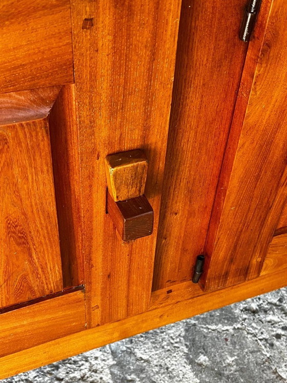 Image 1 of Credenza in abalone realizzata da Jean Touret e dagli artigiani di Lozère, 1957.