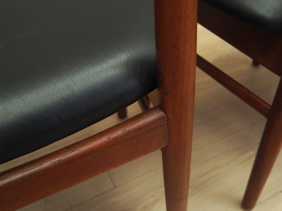 Image 1 of Set van vier teakhouten stoelen, Deens ontwerp, jaren 1960, fabricage: Bruno Hansen, ontwerper: Henning Kjærnulf