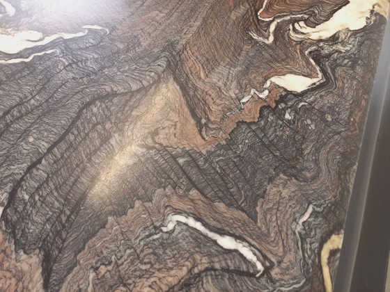 Image 1 of Vintage marmeren salontafel uit de jaren 70.