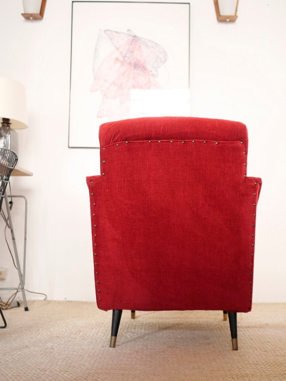 Image 1 of Italienischer Sessel, Vintage-Design aus den 1950er Jahren (Mid-Century).