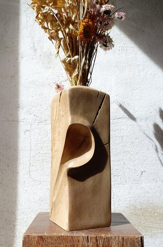 Vase / Sculpture en Chêne Massif Sculpté – retroDom, Wood (photo 2 of 8)