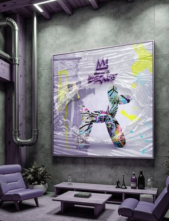 Image 1 of Limited: Wrapped Woof – Basquiat Edition | 140 X 140 Cm | 2025 (Ori, 1983)