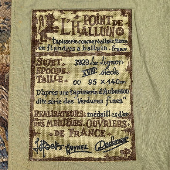 Image 1 of Tenture murale vintage française de style Aubusson Le Lignon, 1970