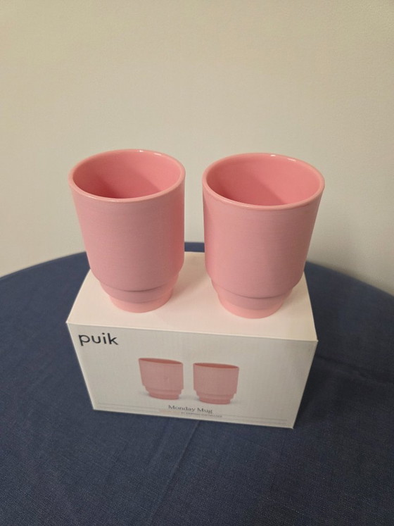 Image 1 of 6x Maandag Koffiemok (roze) van Puik Design