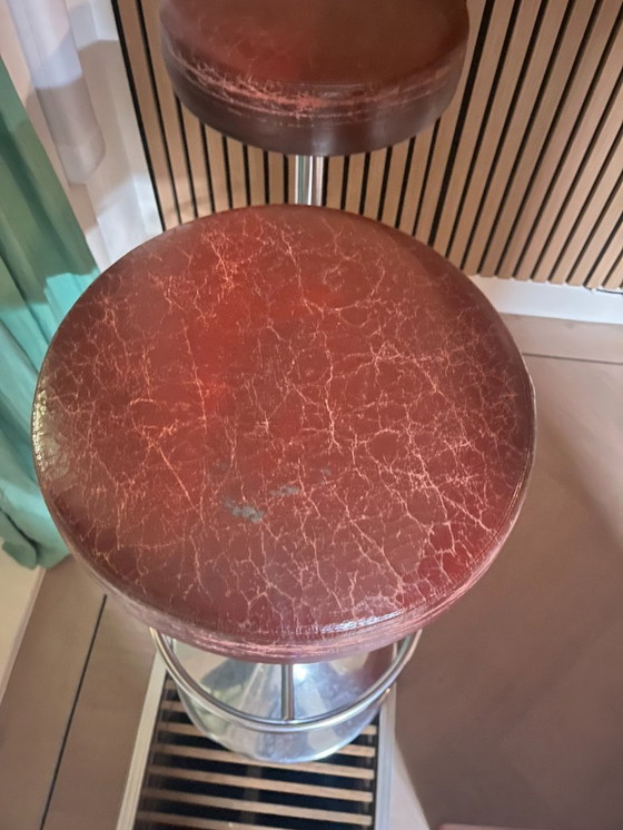 Image 1 of Bar con 4 sgabelli da bar vintage