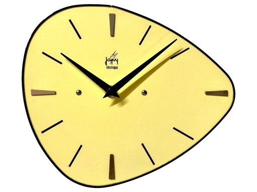 Vintage JAPY yellow wall clock – 1960s design, functional, impeccable