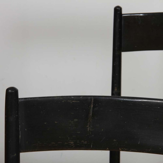 Image 1 of Suite of 4 Italian Wooden Chairs from the 1960s
