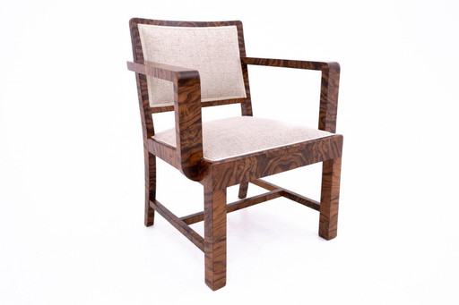 Fauteuil Art déco, Pologne, années 1940.