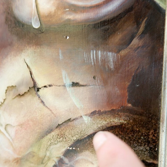 Image 1 of Surrealist oil painting on panel by Joseph Laureys (1944-2020)