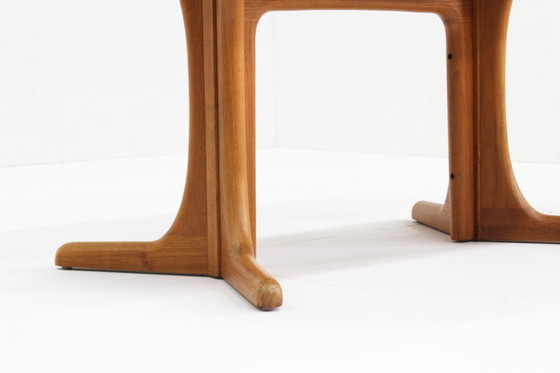 Image 1 of Vintage Danish oval extendable dining table solid teak 1960s