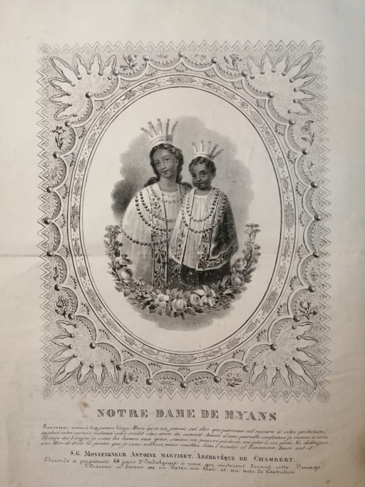 Litografia “NOTRE-DAME DE MYANS" 1828/39 35x47