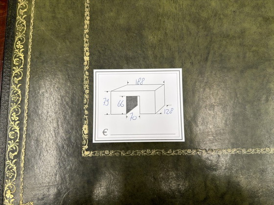 Grande Scrivania Partner Inglese Antica – Scrivanie, Leather, Wood (photo 22 of 22)