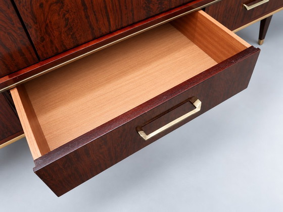 Grote vintage design kledingkast uit de jaren ’50, Kledingkasten, Hout, Bruin (foto 6 van 8)