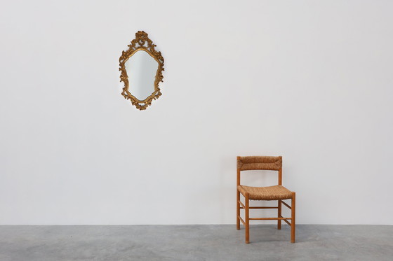 Image 1 of Baroque style oval wall mirror in gilded wood, France