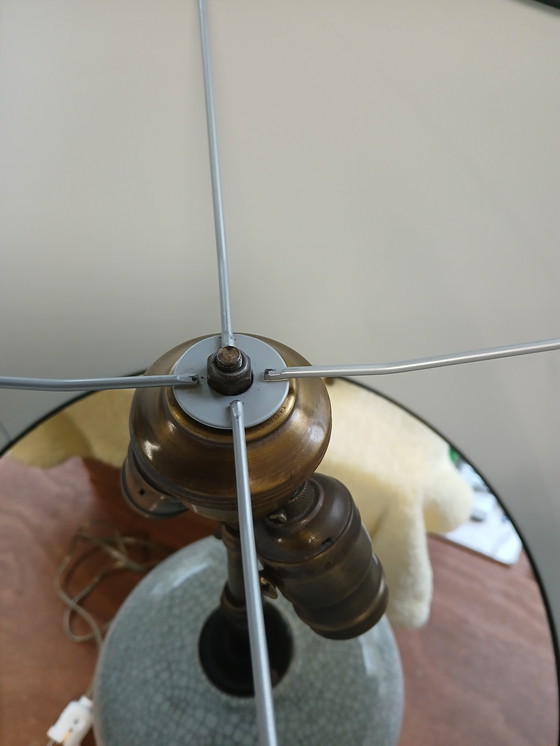 Image 1 of 2 lampade da tavolo cinesi con vetri craquelé