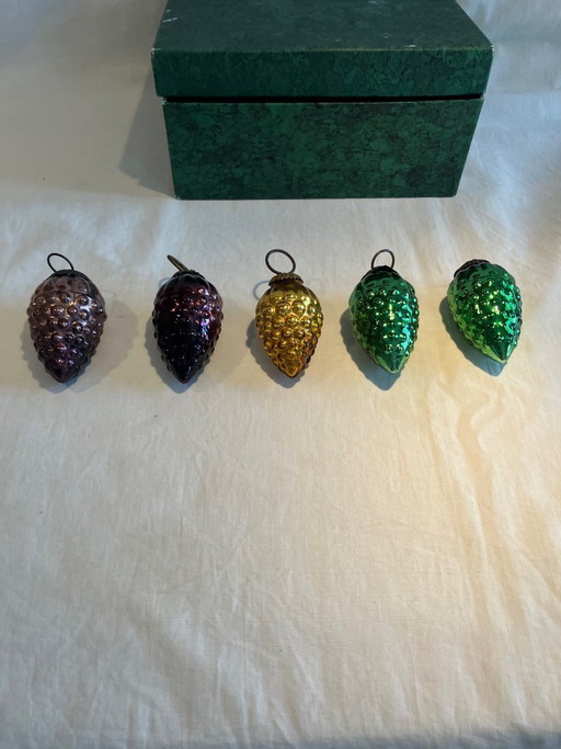 Vintage-Weihnachtsschmuck – decoratie, Glass, Metal