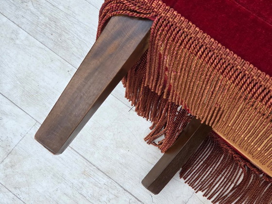 Años 70, Sillón danés, Terciopelo para muebles, Patas de madera de fresno. – Sillones, Velvet, Wood (photo 2 of 21)
