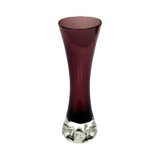 Image 1 of Ingrid Glashütte "Lord Nelson" burgundy vase, Germany 1960s