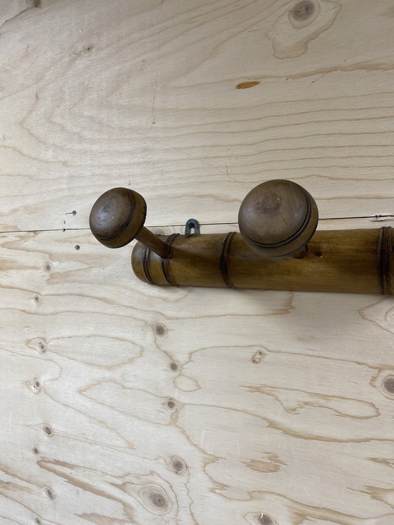 Image 1 of Appendiabiti vintage francese in finto legno di bambù