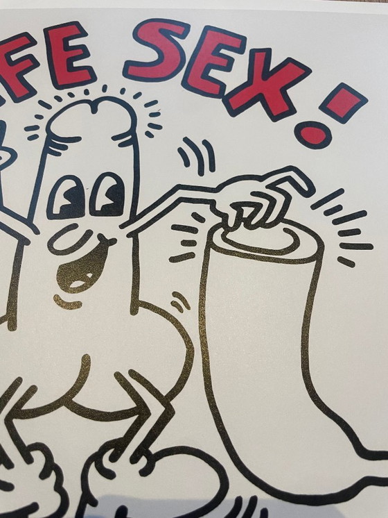 Image 1 of Keith Haring (1958-1990), Veilig vrijen!, 1987, copyright Estate of Keith Haring 2009