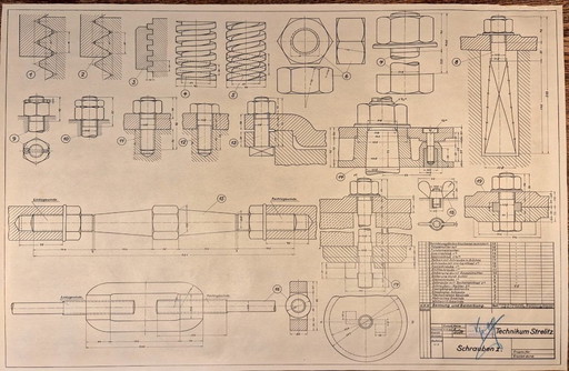 Original Technische Zeichnung
