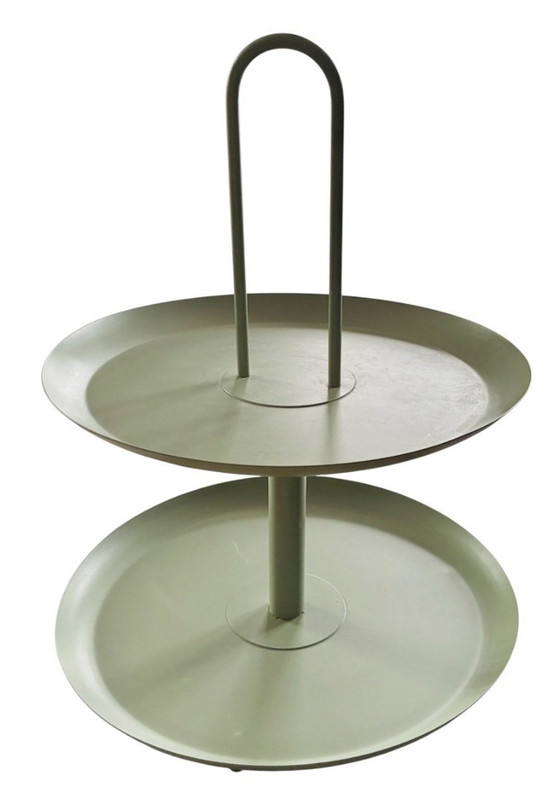 Image 1 of 2-tier metal display stand