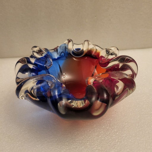 Sommerso asbak/sieradenbakje, Murano, 1960-70, vintage