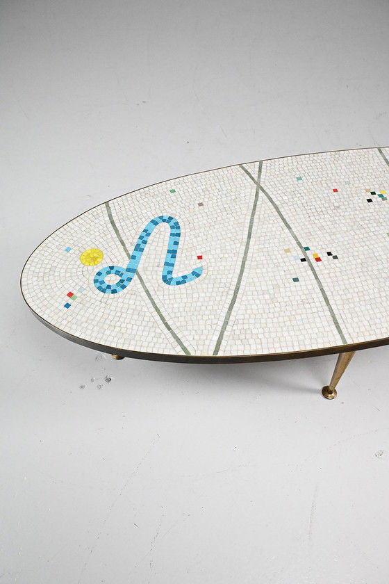Image 1 of 50’s Mozaïek salontafel in hele goede staat