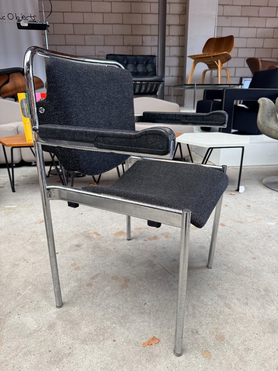 Image 1 of Vintage Schöder & Henzelmann tubular frame stackable chairs (more in stock)