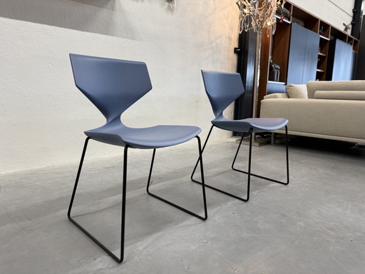 2 sedie Tonon Quo 910 blu