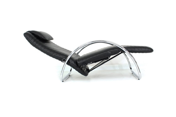 Image 1 of ¡como nuevo! Georg Appeltshauser Lounge Chair / Sillón Relax, estilo Bauhaus, cuero de primera calidad, marco cromado con funció