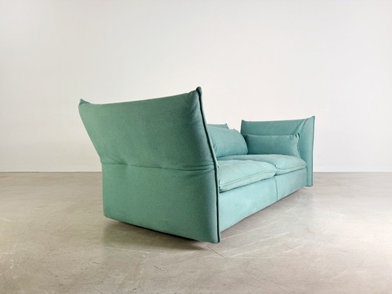 Image 1 of Original Vitra Mariposa three seater sofa turquoise design couch office