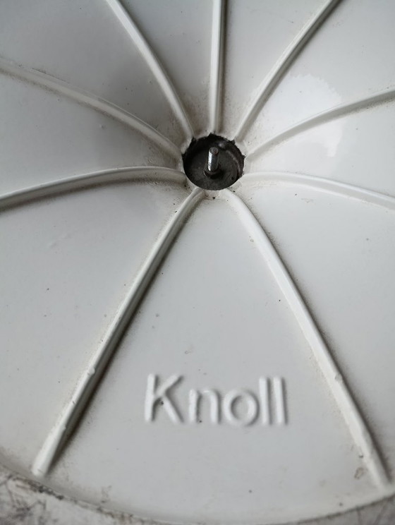 Knoll International Eero Saarinen Tulp Tafel Bureau 107cm Marmer – Eettafels, Marble, Aluminium, Vintage (photo 3 of 6)