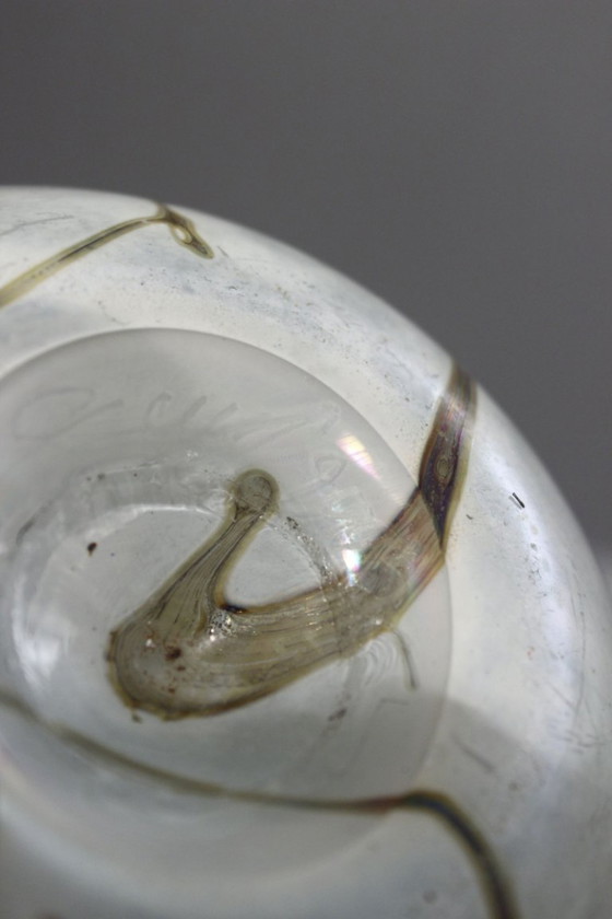 Image 1 of Pascal Guyot in Biot – Glaspastevase mit abstrakter Dekoration, Frankreich 2003