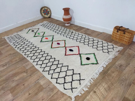 Image 1 of Handmade Berber Rug – Natural Wool from Morocco (243 × 143 cm)